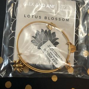 Alex and ani gold lotus